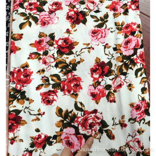 Peach Skin Spandex print Knitting Fabric